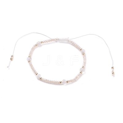 Adjustable Nylon Cord Braided Bead Bracelet BJEW-JB05683-05-1