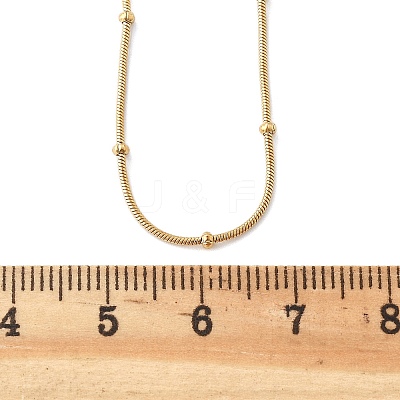 Ion Plating(IP) 304 Stainless Steel Snake Chain Necklaces X-NJEW-F248-11A-G-1