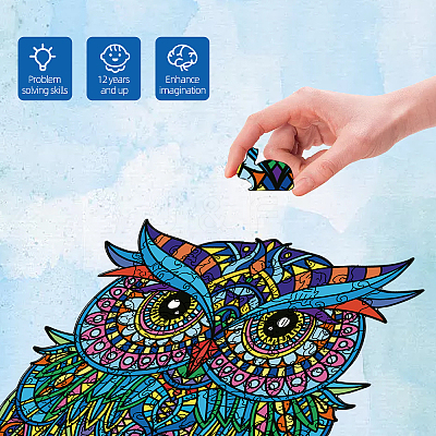DIY Wooden Assembly Animal Toys Kits for Boys and Girls AJEW-WH0344-0015-1