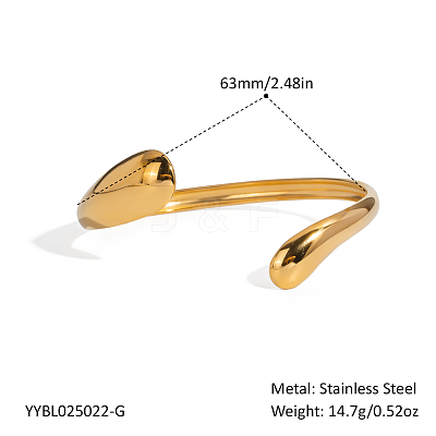 304 Stainless Steel Open Cuff Bangles for Women OV2068-1-1