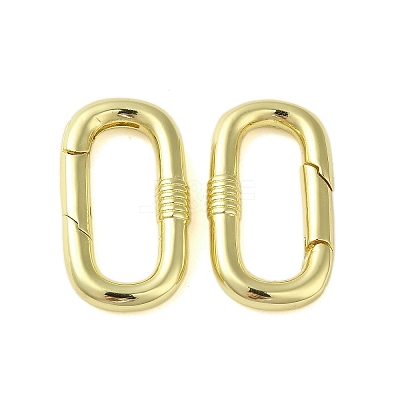 Brass Spring Gate Rings KK-B089-05G-1