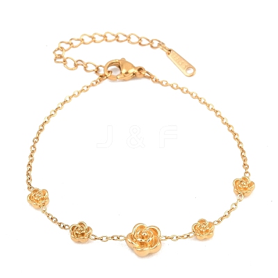 304 Stainless Steel Link Bracelets BJEW-P392-01G-1