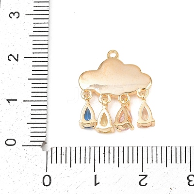 Brass Micro Pave Cubic Zirconia Pendants KK-Z133-03G-01-1