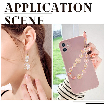 90Pcs 9 Styles Two Tone Transparent Acrylic Beads MACR-TA0002-11-1