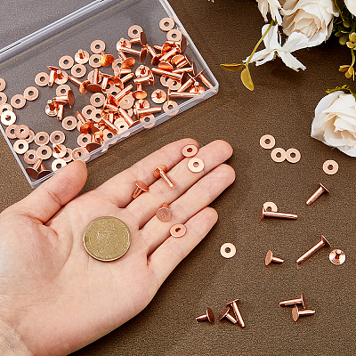 60Sets 5 Styles Brass Rivets KK-DC0005-04-1
