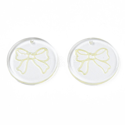 Transparent Resin Pendants RESI-N030-006B-1