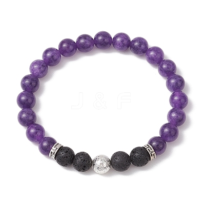 5Pcs Natural Gemstone Stretch Bracelets Sets BJEW-JB10956-1