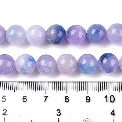 Dyed Natural White Jade Beads Strands G-T138-10mm-210-13-1