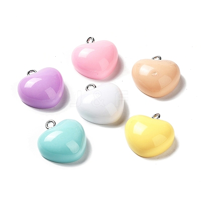 Opaque Resin Pendants RESI-G074-01-1