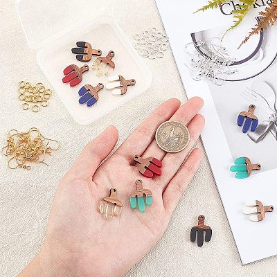 DIY Dangle Cactus Earring Making Kits DIY-OC0005-99-1