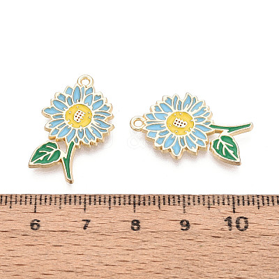 Alloy Enamel Pendants ENAM-T024-32B-G-1