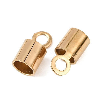 Ion Plating(IP) 304 Stainless Steel Fold Over Crimp Cord Ends STAS-P434-05E-G-1