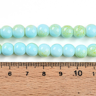 Baking Paint Glass Beads Strands DGLA-N003-8mm-C04-1
