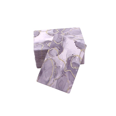 100Pcs Rectangle Gold Stamping Paper Necklace and Earring Display Cards PW-WG32565-08-1