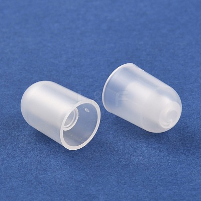Transparent Plastic Syringe Tip Cap AJEW-WH0289-65-1