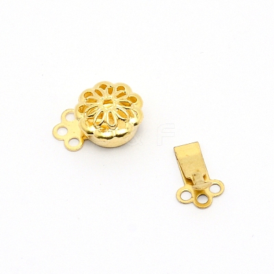 Brass Box Clasps KK-WH0034-69G-1