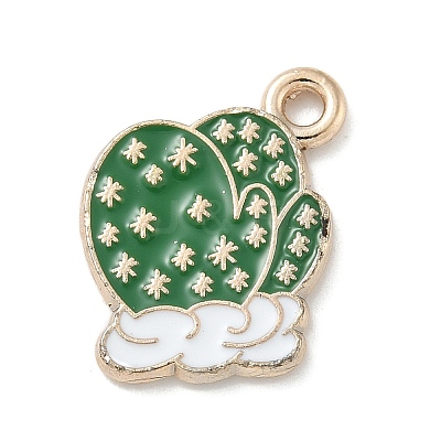 Christmas Alloy Enamel Pendants ENAM-K074-01G-02-1