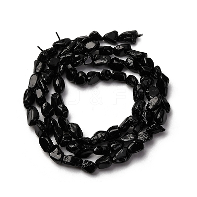 Natural Black Tourmaline Beads Strands G-I389-A30-AB-1