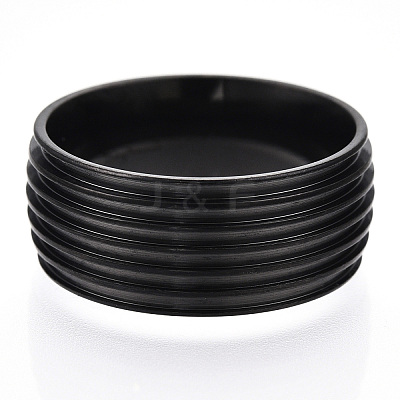 201 Stainless Steel Grooved Finger Ring Settings STAS-WH0047-09EB-1