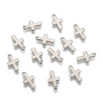 Tarnish Resistant Stainless Steel Tiny Cross Charms LS-STAS-Q168-07-1