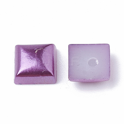ABS Plastic Imitation Pearl Cabochons SACR-R748-6x6mm-Z47-1