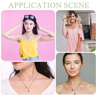 6Pcs Brass Necklaces NJEW-CA00002-1
