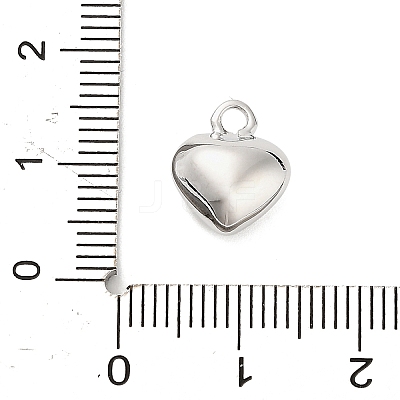 Three-Dimensional Heart Brass Pendants KK-V006-03P-02-1