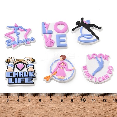 Gymnastic Theme PVC Plastic Cabochons PL-CBABCB6-03-1