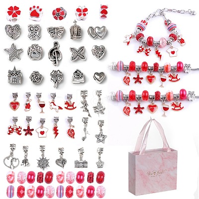 DIY Alloy European Bracelets Making Kits DIY-I108-01E-1