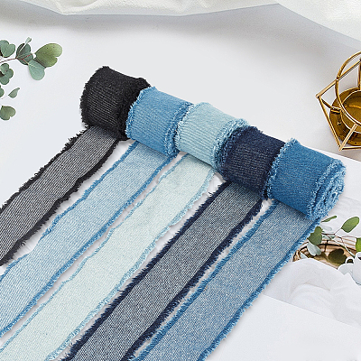 5Pcs 5 Colors Cotton Ribbon OCOR-CY0004-88-1