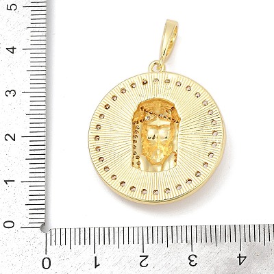 Brass Micro Pave Cubic Zirconia Pendants KK-D317-123G-1