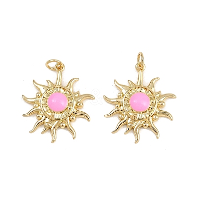 Brass Enamel Pendants KK-L240-09G-1