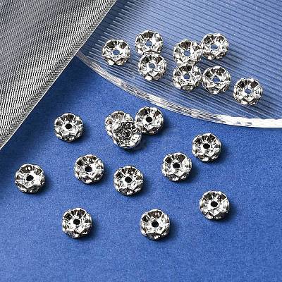 Brass Rhinestone Spacer Beads RB-YW0001-05D-01P-1
