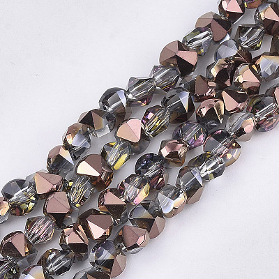 Electroplate Glass Beads Strands EGLA-S179-02A-D02-1