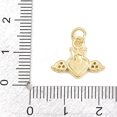 Valentine's Day Brass Micro Pave Clear Cubic Zirconia Pendants KK-H273-39G-02-1