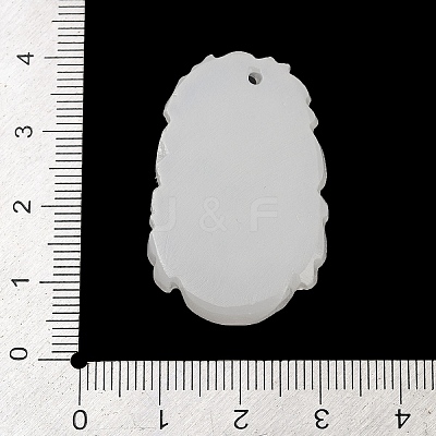 Natural White Jade Carved Pendants G-S384-01K-1