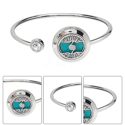 1Pc Stainless Steel Open Cuff Bangles BJEW-SC0001-55D-1