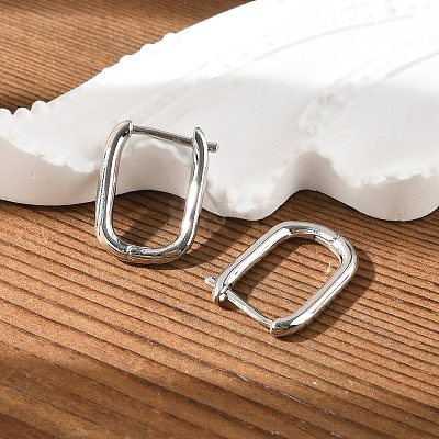 Brass Huggie Hoop Earrings EJEW-P189-01P-1