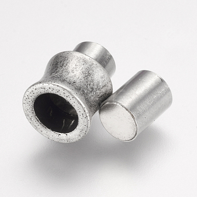 304 Stainless Steel Magnetic Clasps with Glue-in Ends STAS-E144-054AS01-1