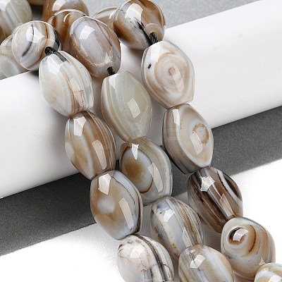 Natural Eye Agate Beads Strands G-NH0019-D02-02-1