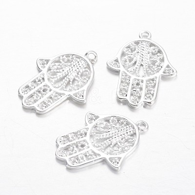 Palm Brass Pendants KK-F371-58S-1