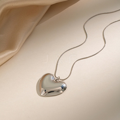 304 Stainless Steel Heart Pendant Necklaces for Women AR9427-2-1