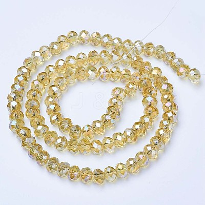 Electroplate Glass Beads Strands EGLA-A034-T8mm-B18-1
