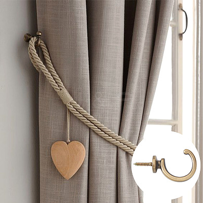 16Pcs 2 Style Zinc Alloy Hook Hanger FIND-SW0001-04AB-1