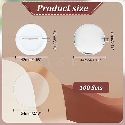 Flat Round Blank Badge Button Parts DIY-WH0430-387A-1