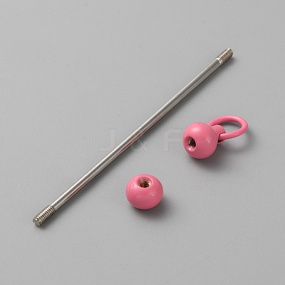 Iron Bar Beadable Keychain for Jewelry Making DIY Crafts IFIN-SZC0005-01A-13-1