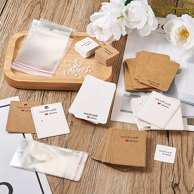 150Pcs 6 Style Paper Earring Display Cards CDIS-BT0001-01-1
