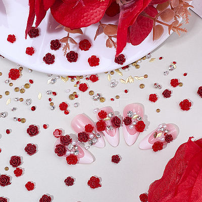 150Pcs Resin & Rhinestone Cabochons DIY-SP0005-87-1
