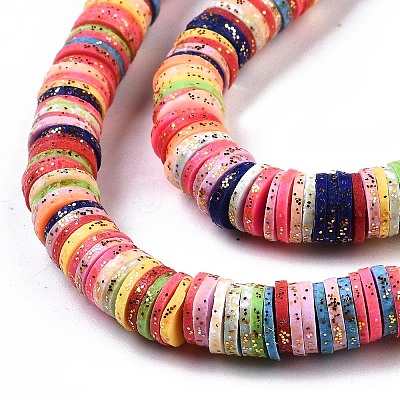 Handmade Polymer Clay Beads Strand CLAY-T018-04D-1