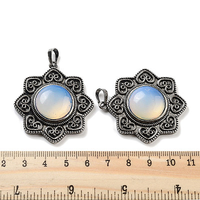 Opalite & Brass Pendants G-K338-09AS-04-1